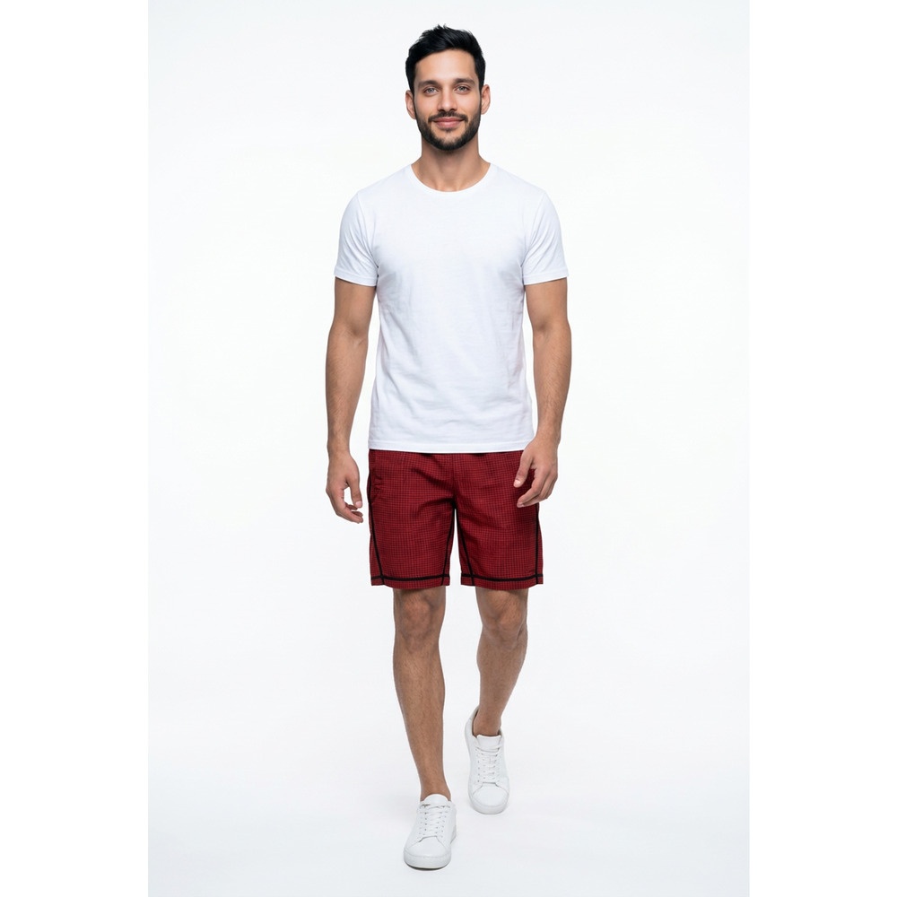 Lululemon Pace Breaker Athletic Shorts Linerness 9" Red Checker Mens Size S - Picture 1 of 9